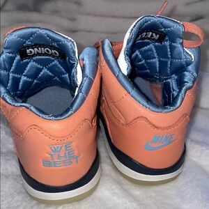 Jordan Kids Coral and Blue Sneakers